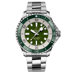 Breitling Superocean Automatic 44 Green Dial Stainless Steel Bracelet Watch 44mm - A17376A31L1A1