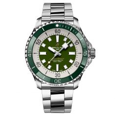 Versace Greca Time GMT Green Dial Two-Tone Stainless Steel Bracelet Watch |  41mm | VE7C00623 | REEDS Jewelers