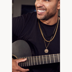 Bulova Chronos God of Time 1/4ctw Treated Black Diamond Gold-Plated Pendant Necklace