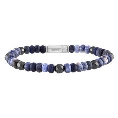 Bulova Classic Sodalite and Hematite Bead Bracelet | 8.5 Inches