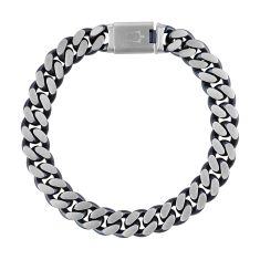 Bulova Classic Stainless Steel Curb Chain Bracelet | 10mm | 8.5 Inches