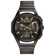 Bulova Curv Dark Grey Ion-Plated Chronograph Watch | 44mm | 98A206