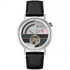 Bulova Frank Loyd Wright The Oculus Automatic Black Leather Strap Watch | 39mm | 96A248