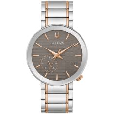 Bulova Futuro Latin GRAMMY Grey Dial Two-Tone Bracelet Watch 42mm - 98A309
