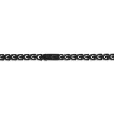 Bulova Link Black Ion-Plated Stainless Steel Chain Necklace | 8mm | 24 Inches