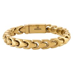 Bulova Link Gold-Tone Stainless Steel Bracelet | 10mm