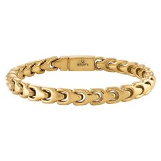 Bulova Link Gold-Tone Stainless Steel Chain Bracelet | 8mm | 8.5 Inches