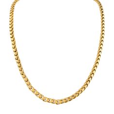 Bulova Link Gold-Tone Stainless Steel Chain Necklace | 6mm | 22 Inches
