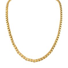 Bulova Link Gold-Tone Stainless Steel Chain Necklace | 8mm | 24 Inches