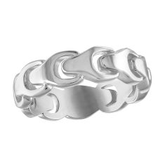 Bulova Link Sterling Silver Band Ring | 6.5mm