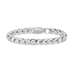 Bulova Marc Anthony Link Rhodium-Plated Bracelet - 8mm