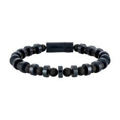 Bulova Marine Star Black Onyx and Blue-Tone Stainless Steel Bracelet
