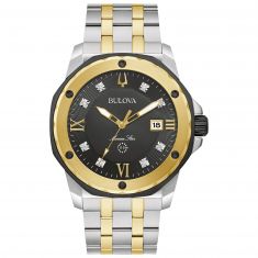 Bulova Marine Star Diamond Accent and Two-Tone Bracelet Watch | 44mm | 98D175