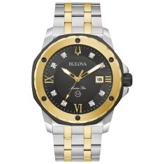 Bulova Marine Star Diamond Accent and Two-Tone Bracelet Watch | 44mm | 98D175