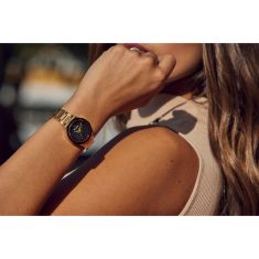 Final Sale - Bulova Millennia Black Dial Gold-Tone Stainless Steel Watch 32mm - 97L175