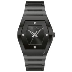 Bulova men's 40mm modern diamond accent ip stainless steel watch outlet