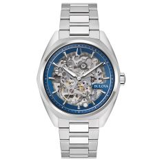 Bulova Surveyor Automatic Blue Dial Stainless Steel Bracelet Watch 41mm - 96A292