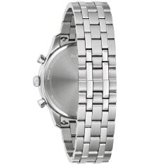 Bulova Sutton Chronograph Silver-Tone Dial Stainless Steel Watch 41mm - 96B404