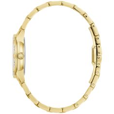 Bulova Sutton Classic Diamond Accent Mother of Pearl Dial Gold Tone Stainless Steel Bracelet Watch 28mm - 98R297