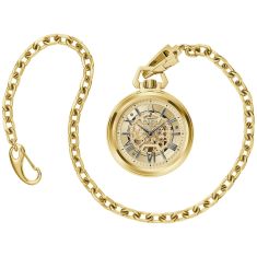 Bulova Sutton Classic Gold Tone Grey Accent Dial and Gold Tone Stainless Pocket Watch 50mm - 97A178