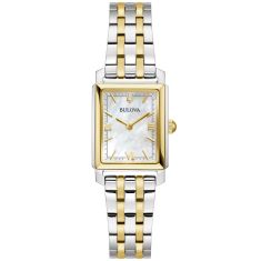 Bulova Sutton Mother-of-Pearl Dial Two-Tone Bracelet Watch 21mm - 98L308