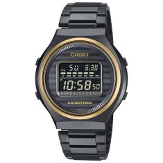 Casio Casiotron 50th Anniversary Black and Golden Stainless Steel Watch 42.7mm - TRN-50ZE-1A