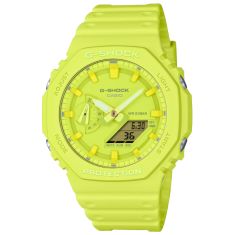 Casio G-Shock Analog-Digital Carbon Core Guard Tone-on-Tone Volt Yellow Resin Strap Watch - GA2100-9A9