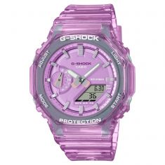 Casio G-Shock Analog-Digital Metallic Skeleton Translucent Pink Resin Watch | GMA-S2100SK-4A