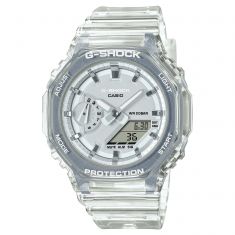 Casio G-Shock Analog-Digital Metallic Skeleton Translucent White Resin Watch | GMA-S2100SK-7A