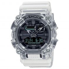 Casio G-Shock Analog-Digital Translucent White Skeleton Limited Edition Watch | Sound Wave Series | GA900SKL-7A