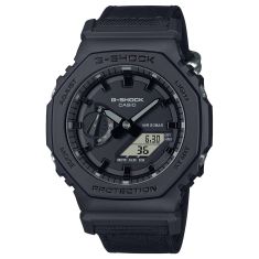 Casio G-Shock Analog-Digital Utility Carbon Core Guard Black Cloth Strap Watch 48.5mm - GA2100BCE-1A