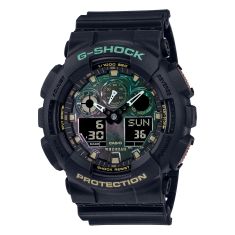 Casio G-Shock Black and Rust Series Analog-Digital Resin Strap Watch | GA100RC-1A