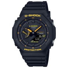 Casio G-Shock Caution Yellow Series Analog-Digital Connected Solar Black Resin Strap Watch | GAB2100CY-1A