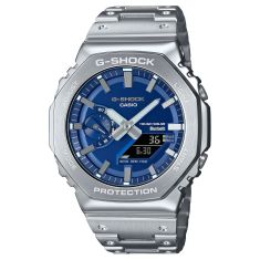 Casio G-Shock Full Metal 2100 Series Blue Dial Stainless Steel Watch 49.8mm - GMB2100AD-2A