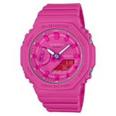 Casio G-Shock Pink Ribbon Edition Analog-Digital Pink Resin Strap Watch | GMA-S2100P-4A