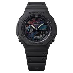 Casio G-Shock Rainbow Brick Wall Analog-Digital 2100 Series Black Resin Watch - GA-2100RW-1A