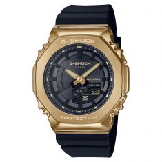 Casio G-Shock Stay Gold Series Analog-Digital Metallic Gold and Black Resin Strap Watch | GM-S2100GB-1A