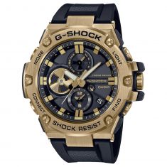 Casio G-Shock Stay Gold Series G-Steel Connected Solar Metallic Gold and Black Resin Strap Watch | GSTB100GB1A9