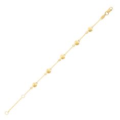 image of Child's Puffy Heart Yellow Gold Bracelet with sku:KO160RJ