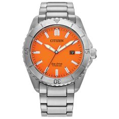 Citizen Eco-Drive Brycen Super Titanium Orange Dial Bracelet Watch 41mm - AW1840-50X