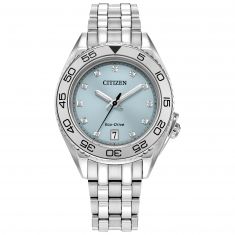 Citizen Eco-Drive Carson Diamond Dial and Stainless Steel Bracelet Watch | 35mm | FE6161-54L