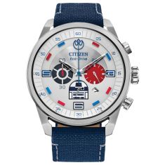 Citizen Eco-Drive Classic Characters Star Wars R2-D2 Blue Cordura Strap Watch | 45mm | CA4219-03W