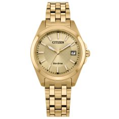 Citizen Eco-Drive Classic Peyten Champagne Dial Gold-Tone Watch | 33mm | EO1222-50P