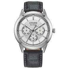 Citizen Eco-Drive Classic Rolan Black Leather Strap Watch 40mm - BU2110-01A