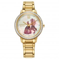 Citizen Eco-Drive Disney Belle and Beast Gold-Tone Watch Set | 36mm | FE7048-51D