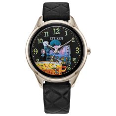 Citizen Eco-Drive Disney Pixar Ratatouille Black Leather Strap Watch | 36.6mm | FE7103-04W