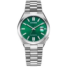 Citizen Eco-Drive Tsuyosa Green Dial and Stainless Steel Bracelet Watch 40mm NJ0150-56X
