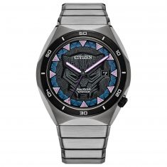 Citizen Eco-Drive Marvel Classic Avengers Black Panther Titanium Bracelet Watch | 41mm | AW1668-50W
