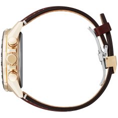 Citizen Eco-Drive PCAT Green Dial and Brown Leather Strap Watch | 43mm | CB5919-00X