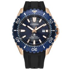 Citizen Eco-Drive Promaster Dive Blue Dial Black Polyurethane Strap Watch | 45mm | BN0196-01L